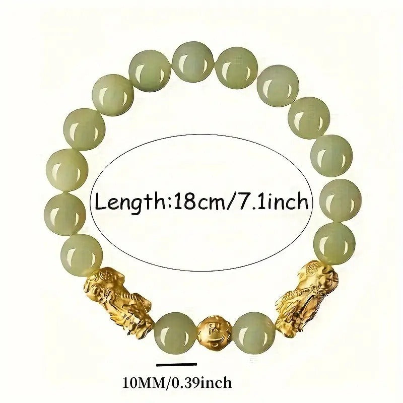 The Gold Pixiu Traditional Dragon Swallowing Wealth Bracelet